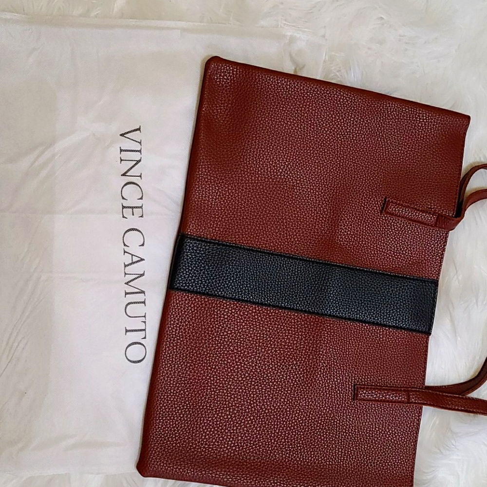 Vince Camuto Tote Chocolate and Black